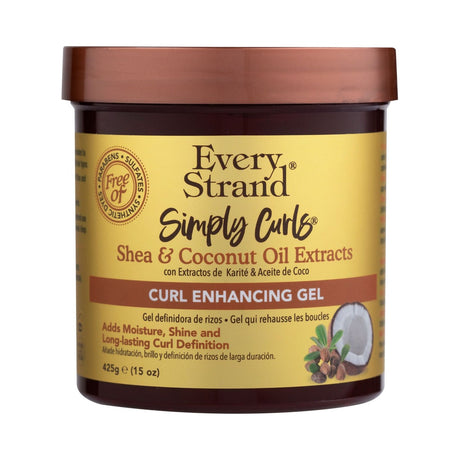 Every Strand Simply Curls Curl Enhance Gel 15 Oz (Pack of 6)