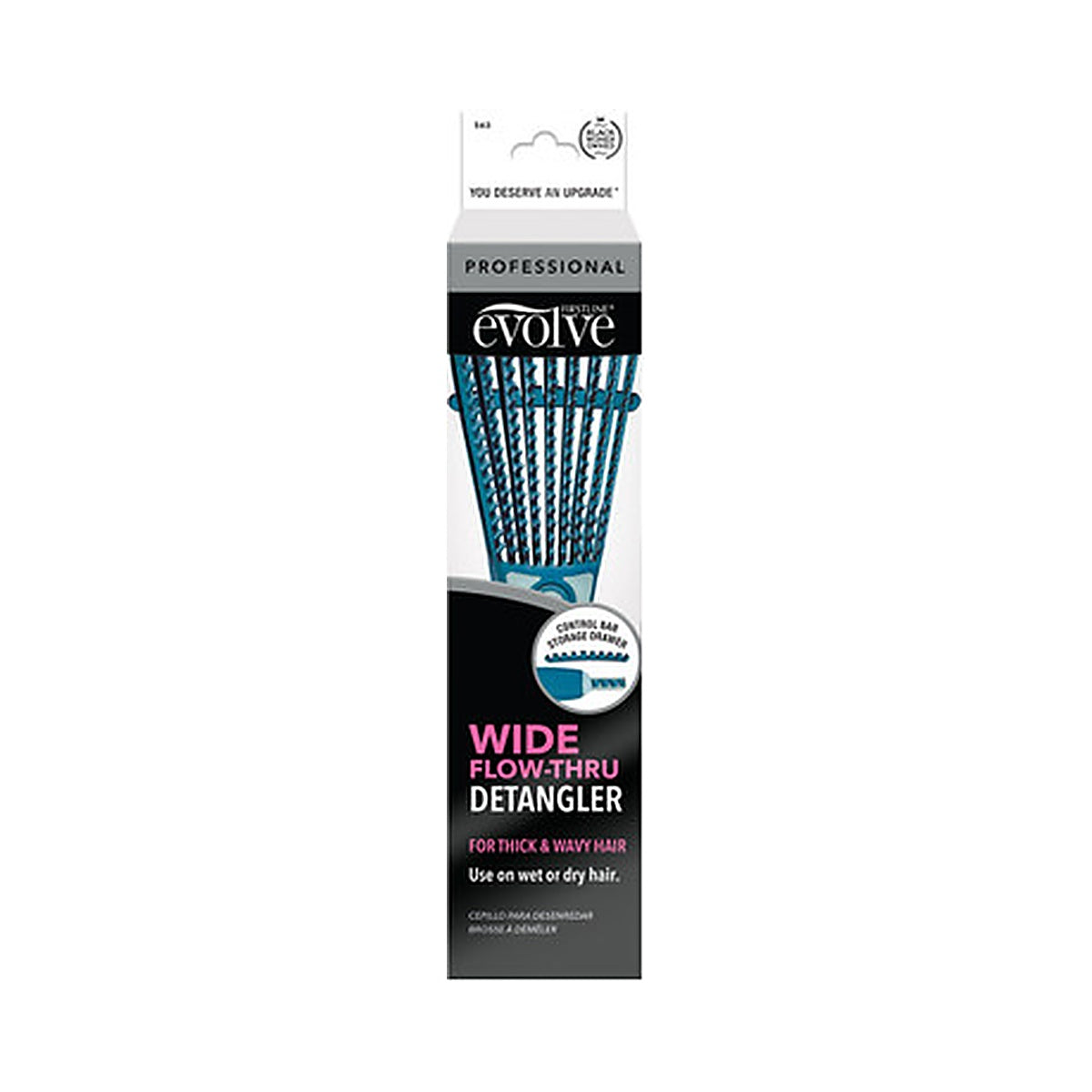 Evolve Wide Flow-Thru Detangling Comb (Pack of 24)