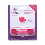 GaBBY Double Face Snap Barrette Hot Pink (Pack of 12)