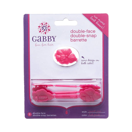 GaBBY Double Face Snap Barrette Hot Pink (Pack of 12)