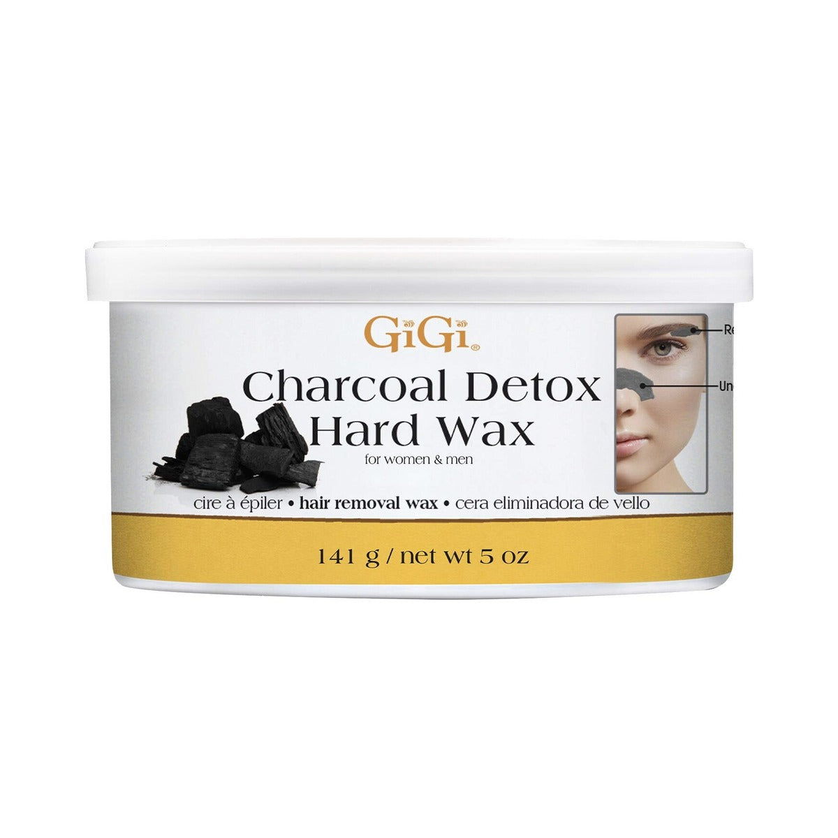 GiGi Charcoal Detox Hard Wax 5 Oz (Pack of 24)