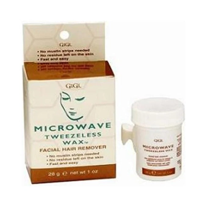 GiGi Microwave Tweezeless Wax Facial Hair Remover 1 Oz (Pack of 24)