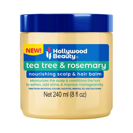 Hollywood Beauty Tea Tree & Rosemary Scalp & Hair Balm 8 Oz (Pack of 12)