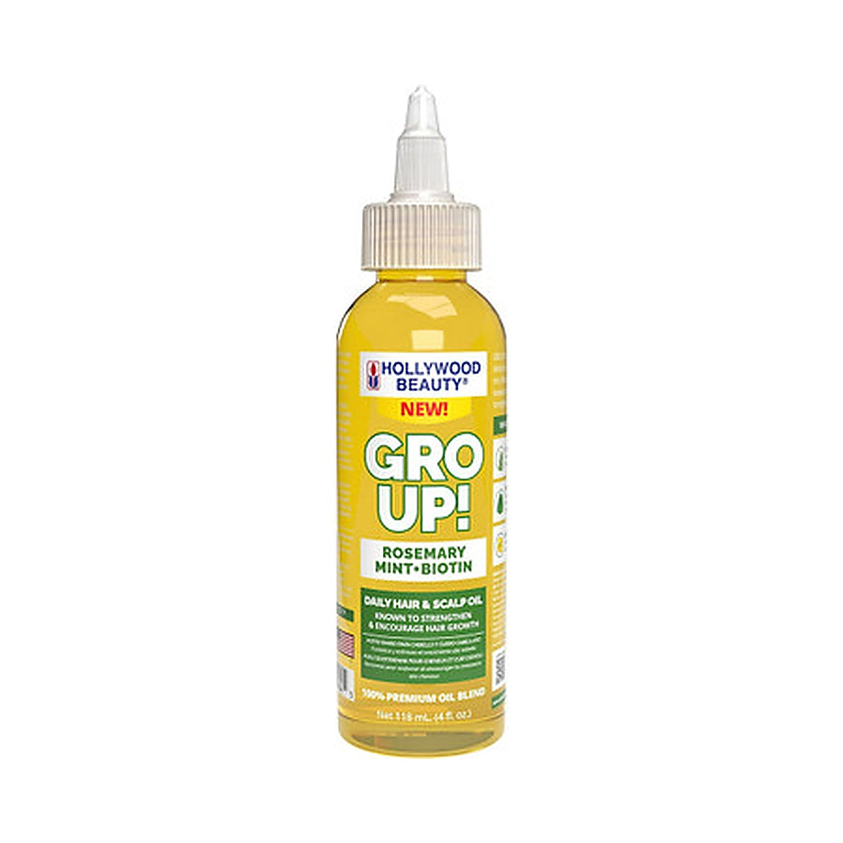 Hollywood Beauty Gro Up Rosemary Mint & Biotin Oil 4 Oz (Pack of 12)
