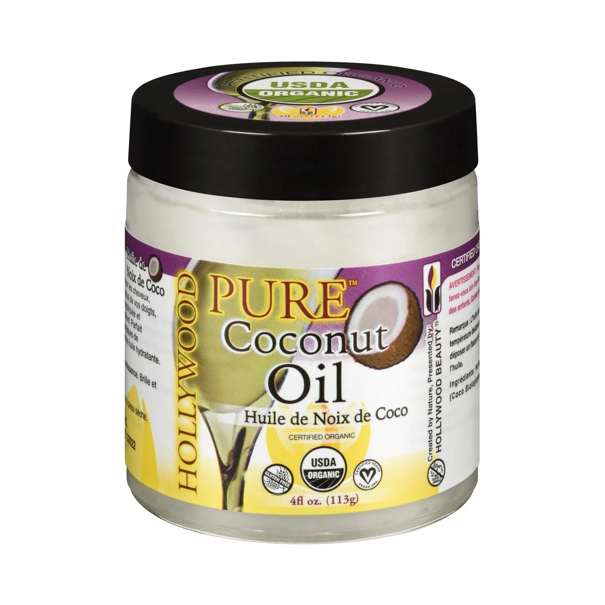 Hollywood Beauty Pure Coconut Oil 4 Fl. Oz. (Pack of 6)