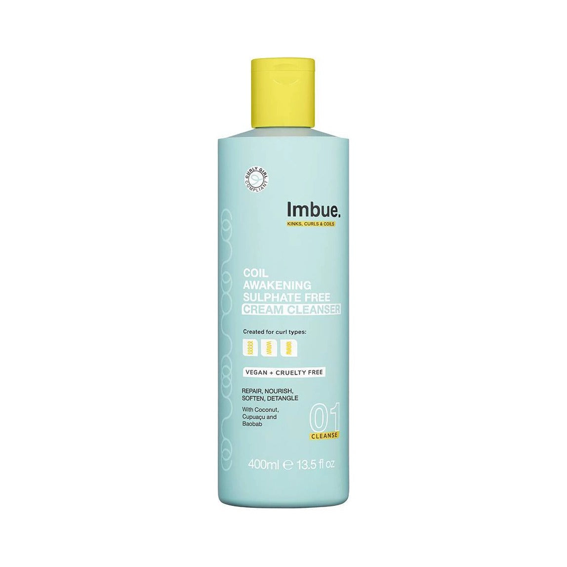 Imbue Coil Awakening Sulphate Free Cream Cleanser 13.5 Oz (Pack of 6)
