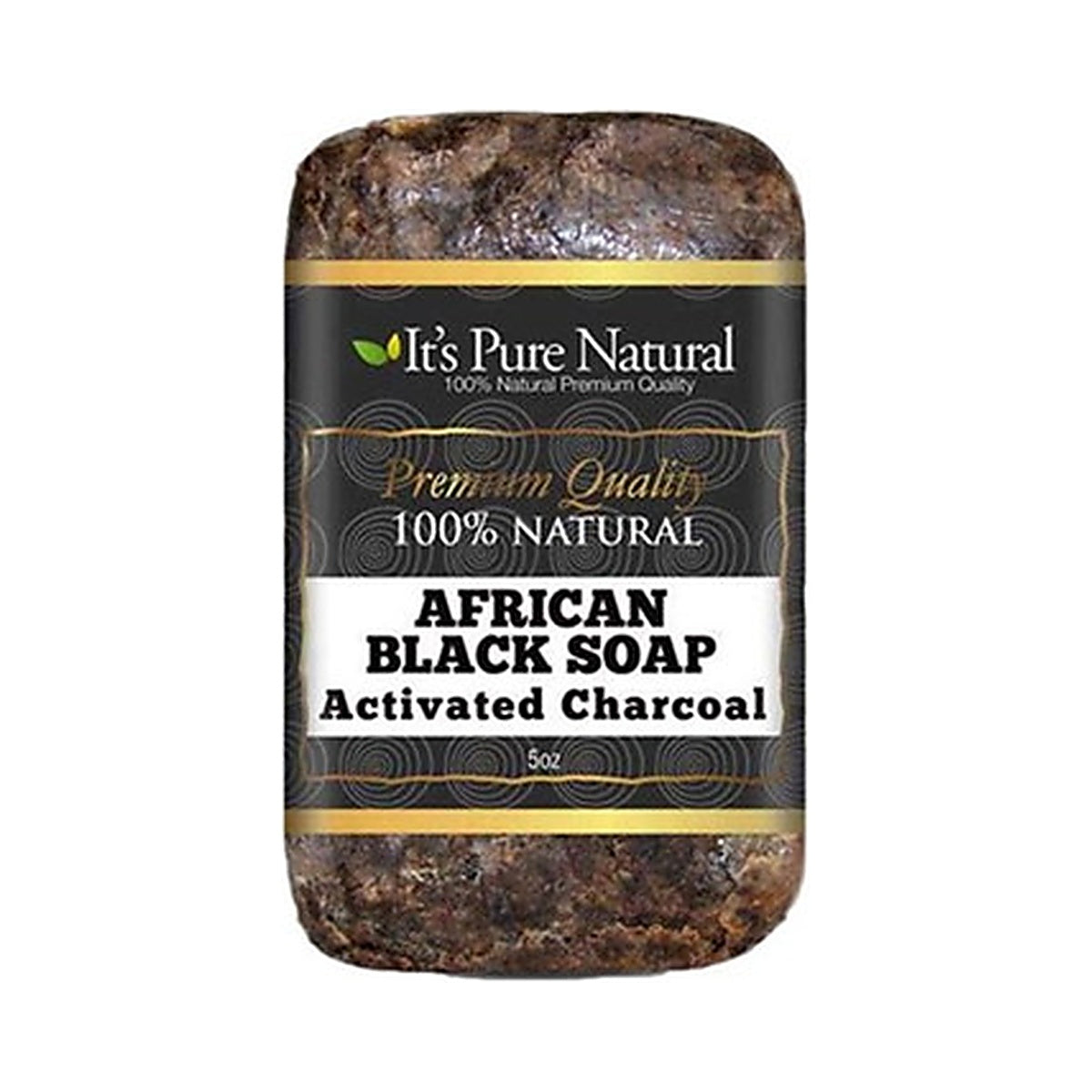 It's Pure Natural African Black Soap with Charcoal 5 Oz (Pack of 24)