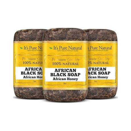 It's Pure Natural African Black Soap Honey 5 Oz (Pack of 24)