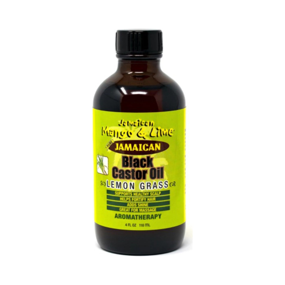 Jamaican Mango & Lime Black Castor Oil Lemon Grass 4 Oz (Pack of 6)