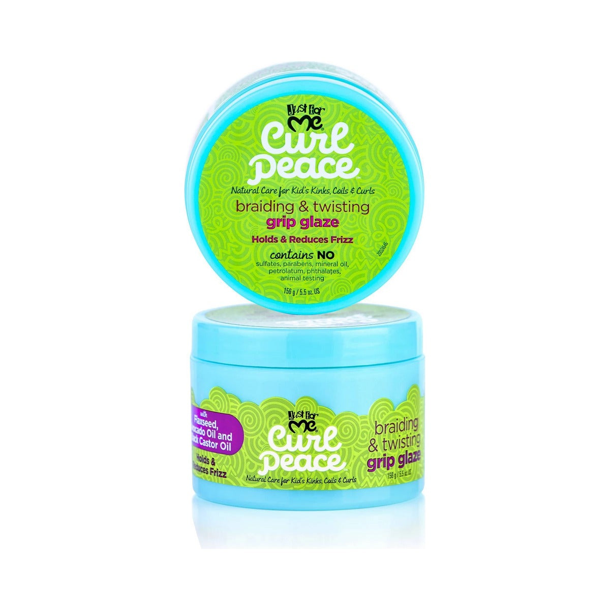 Just For Me Curl Peace Braiding & Twisting Glaze 5.5 Oz (Pack of 6)