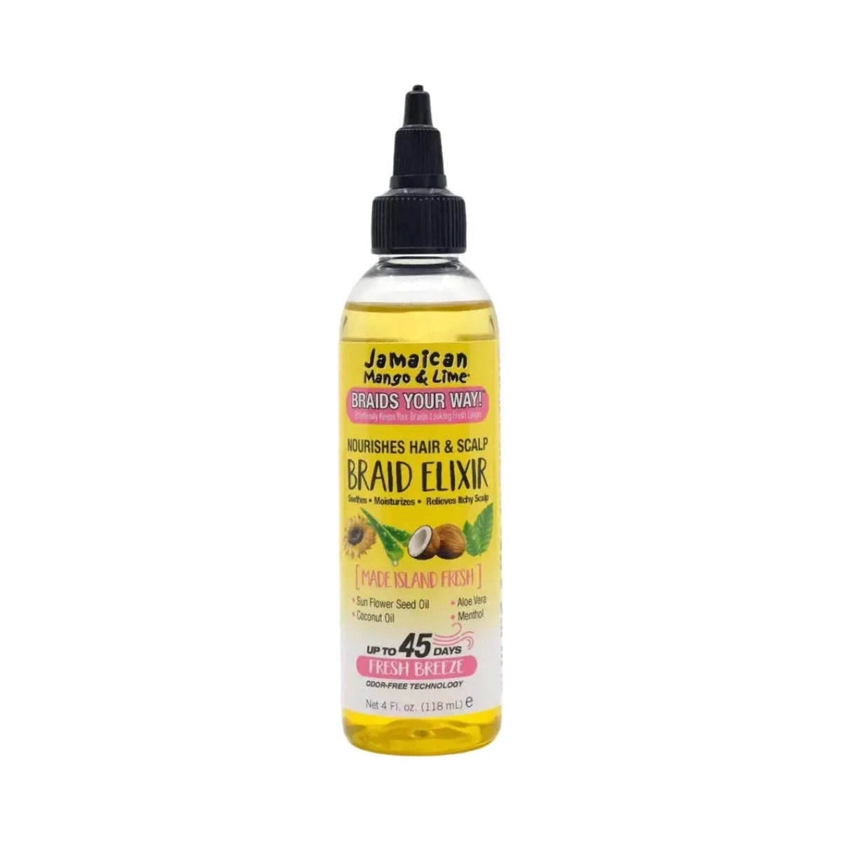 Jamaican Mango & Lime Braid Elixir 4 Fl Oz (Pack of 6)