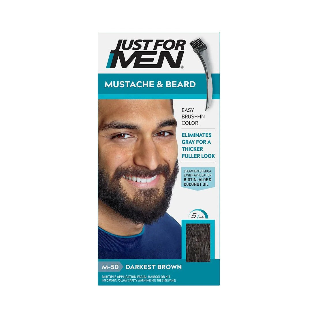 Just For Men Mustache & Beard Darkest Brown (Pack of 12)