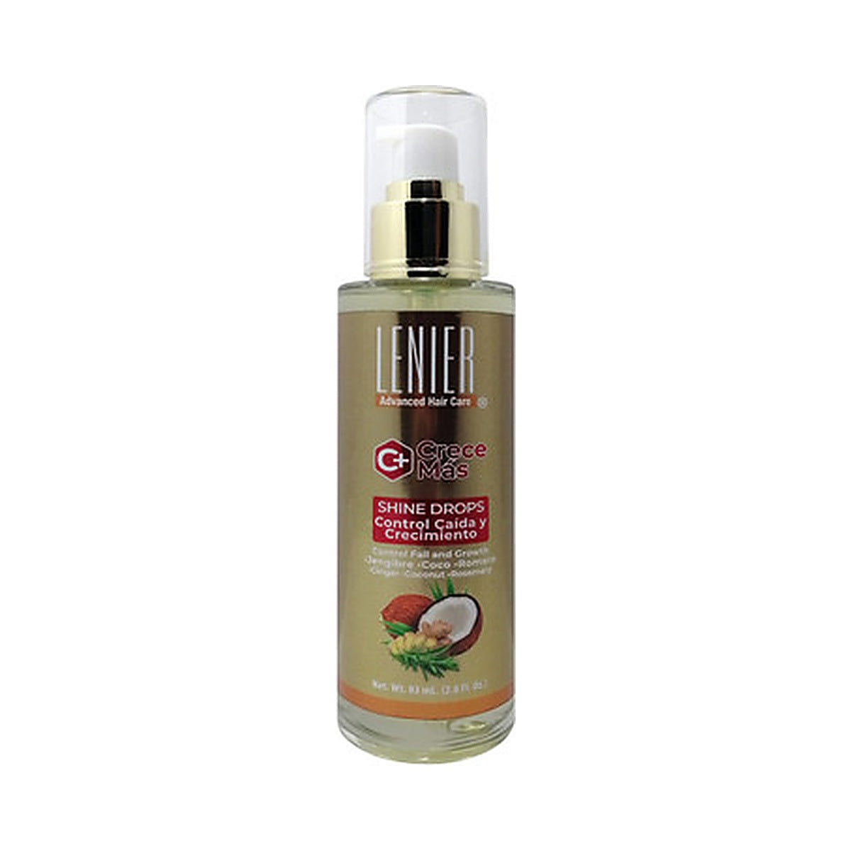 Lenier Crece Mas Gota Brillo Hair Growth Serum 2.8 Oz (Pack of 24)