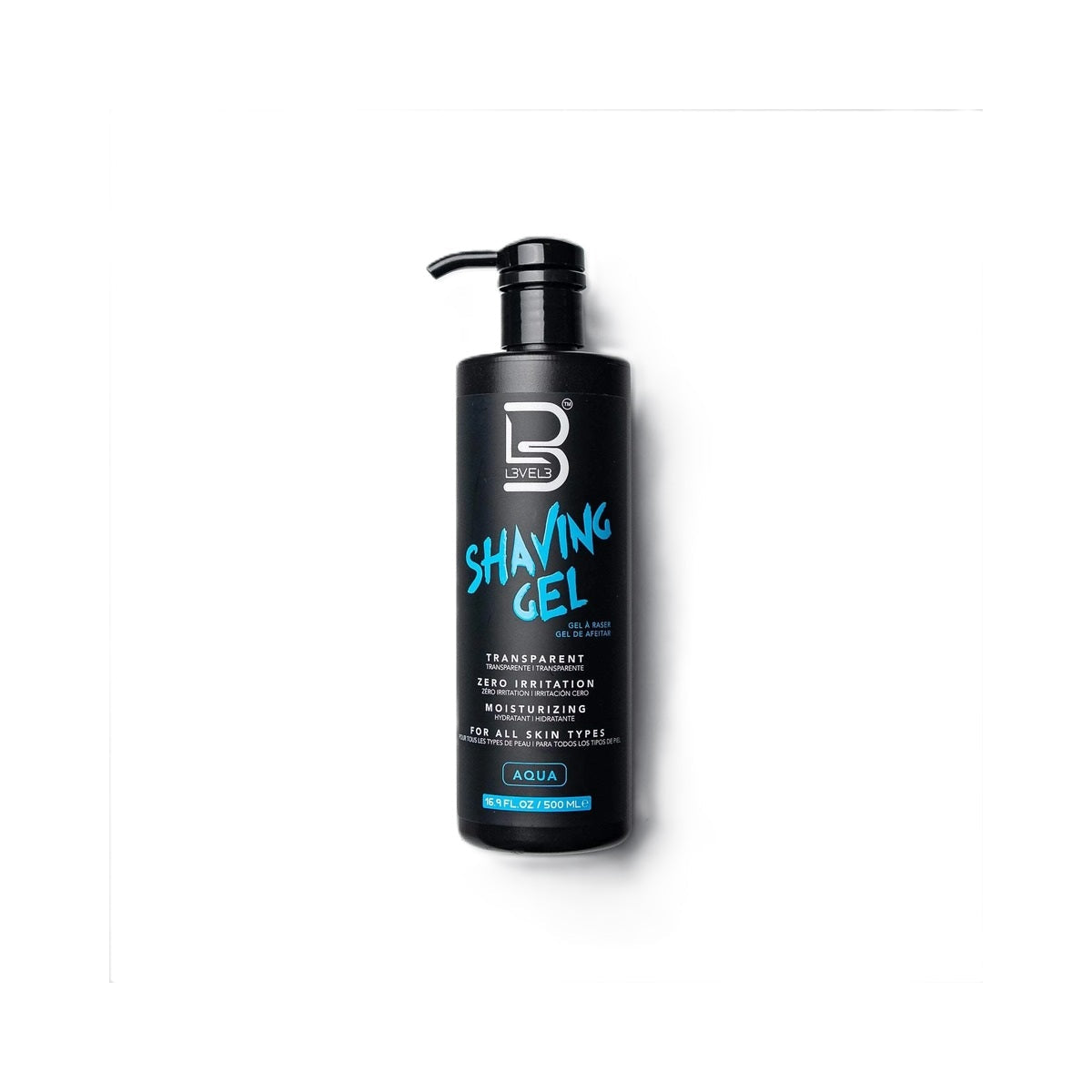 L3VEL3 Shaving Gel Aqua 16.9 Oz (Pack of 12)