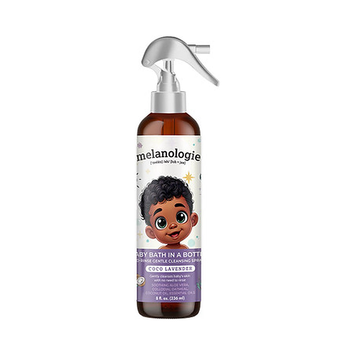 Melanologie Baby Bath Coconut & Lavender 8 Oz (Pack of 12)