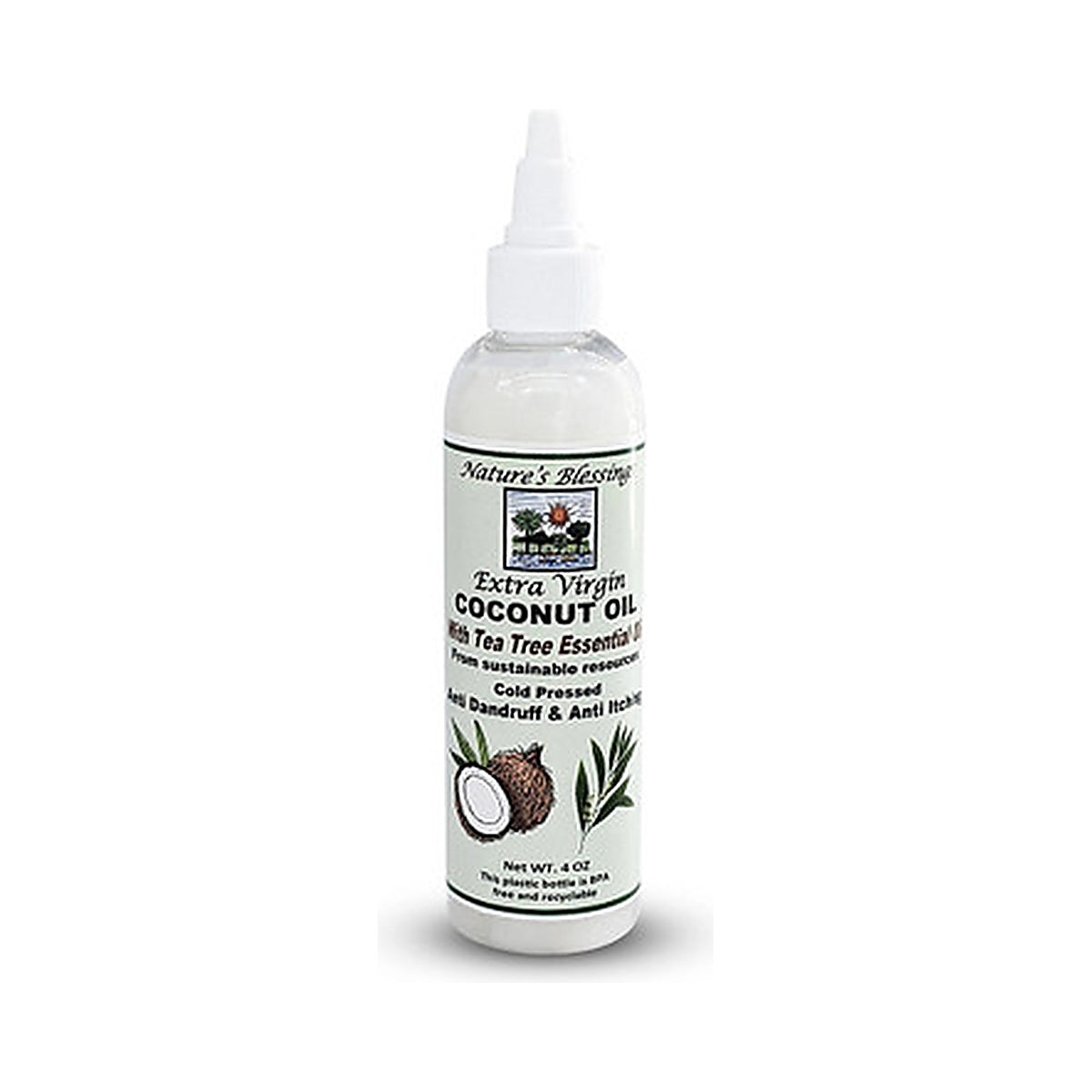 Nature's Bless Coconut Oil with Tea Tree 4 Oz (Pack of 24)