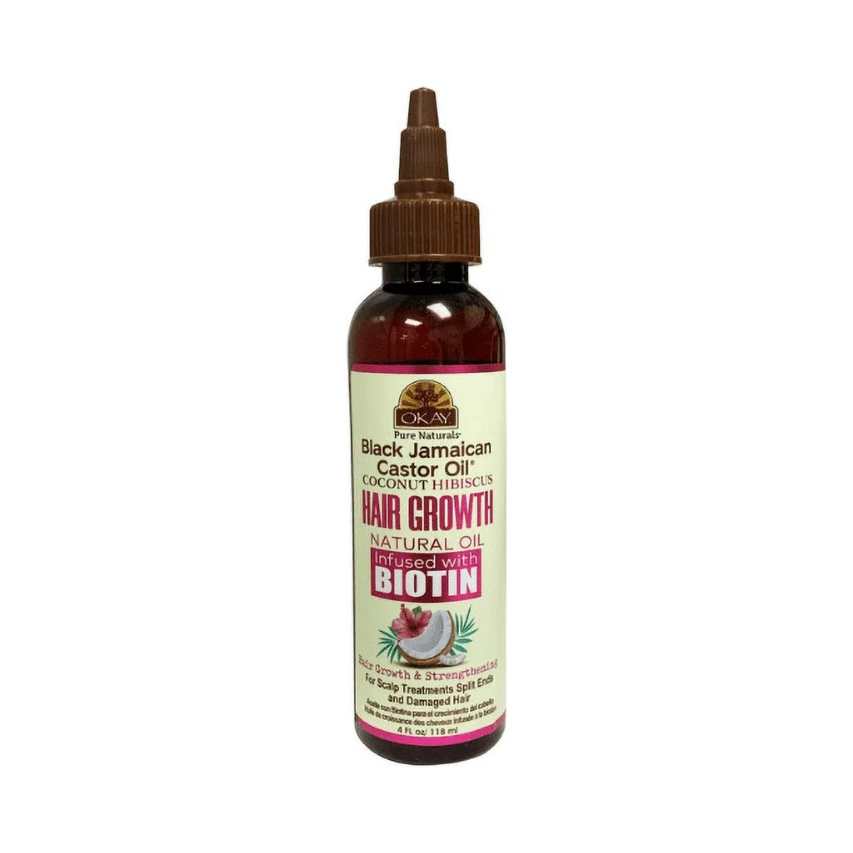 Okay Black Jamaican Castor Oil Hair Growth 4 Oz (Pack of 12)