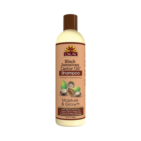 Okay Pure Naturals Black Jamaican Castor Oil Shampoo 12 Oz (Pack of 12)