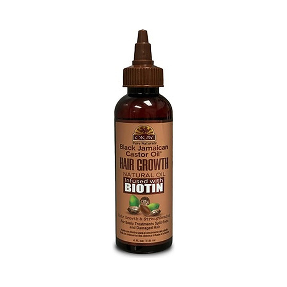 Okay Black Castor Growth Oil 4 Oz (Pack of 12)