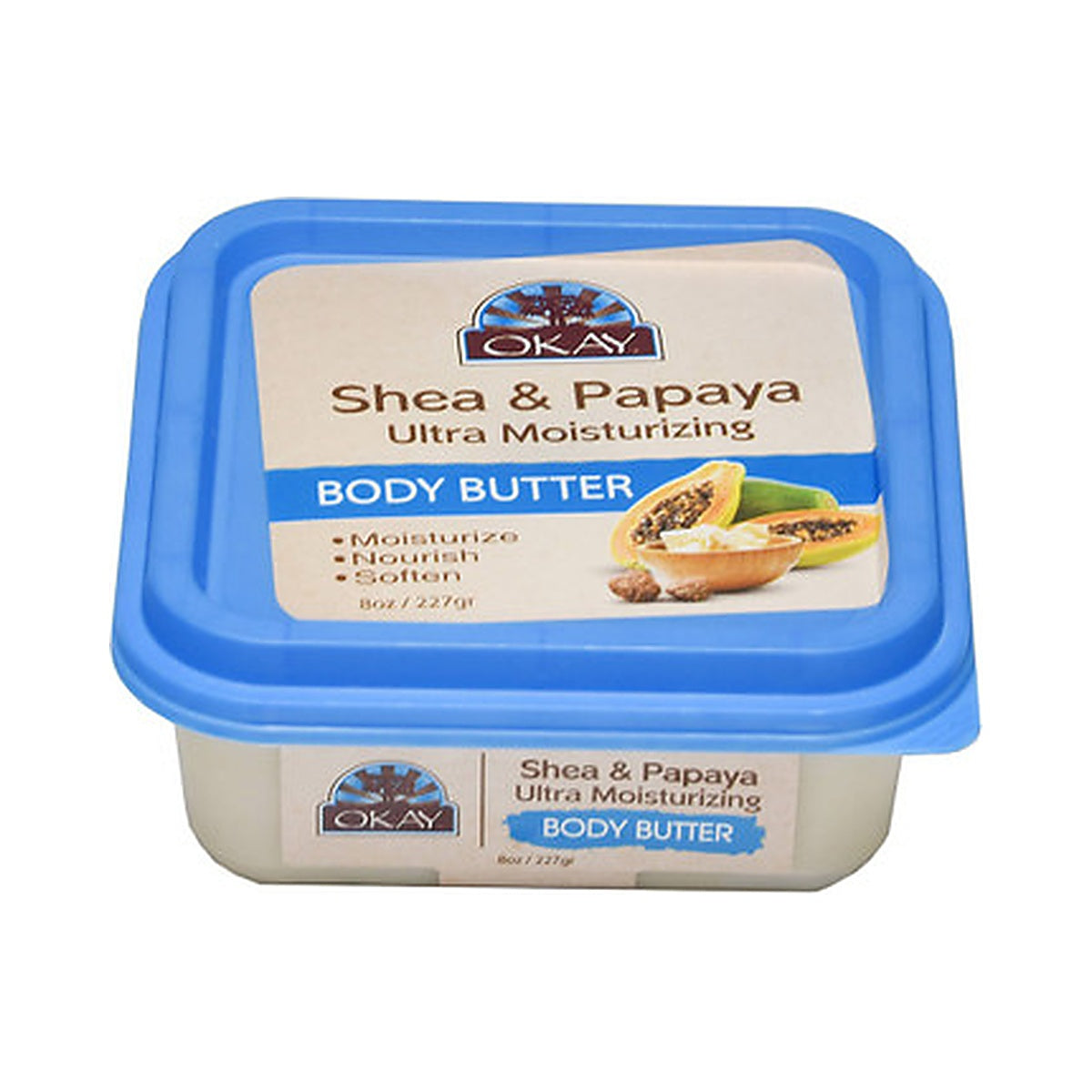 OKAY Shea & Papaya Body Butter 8 Oz (Pack of 12)