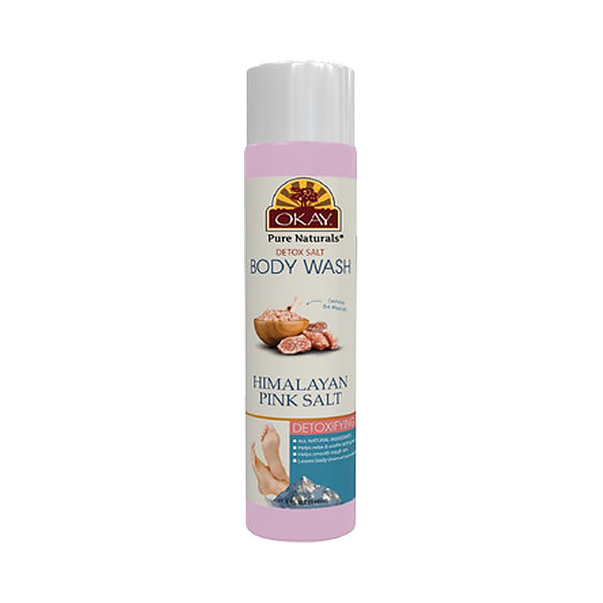 OKAY Himalayan Pink Salt Body Wash 11.5 Oz (Pack of 12)