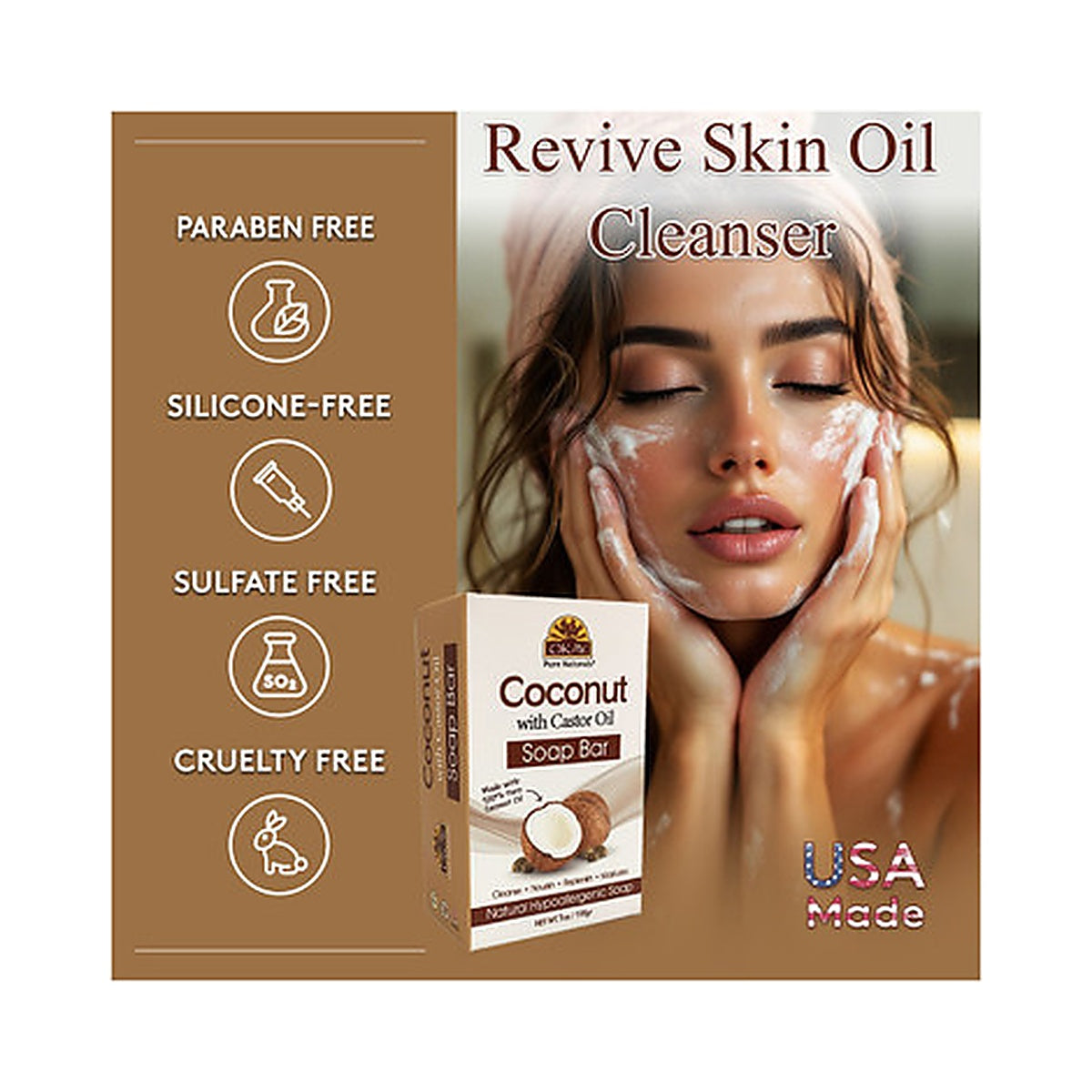 Okay Coconut Castor Oil Soap Bar 7 Oz (Pack of 36)