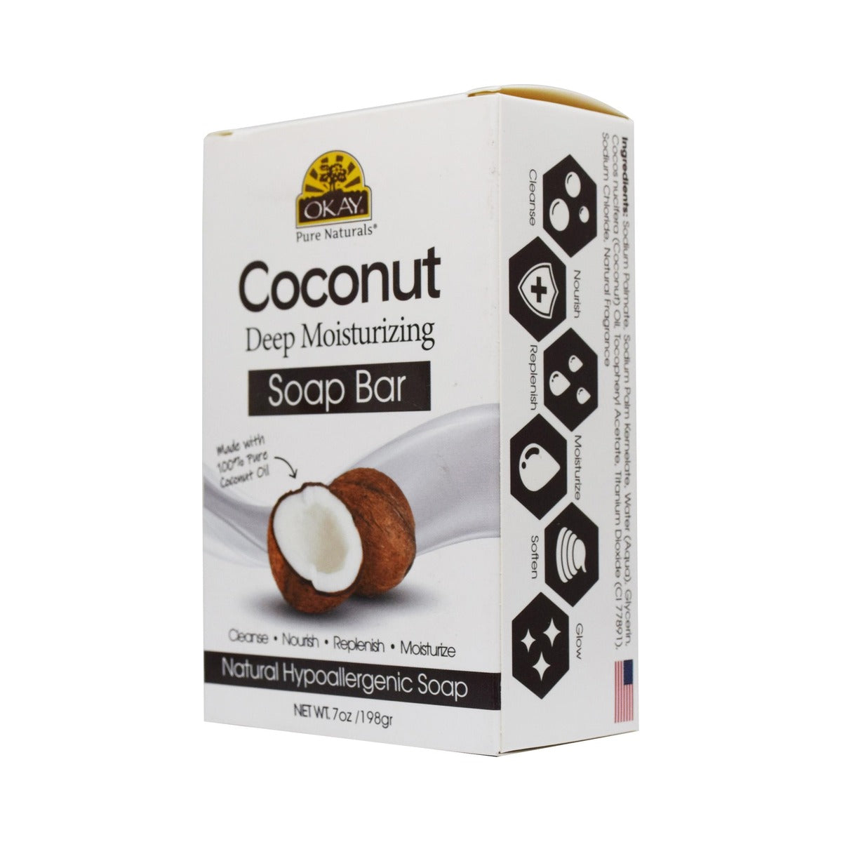 Okay Coconut Deep Moisturizing Soap Bar 7 Oz (Pack of 36)