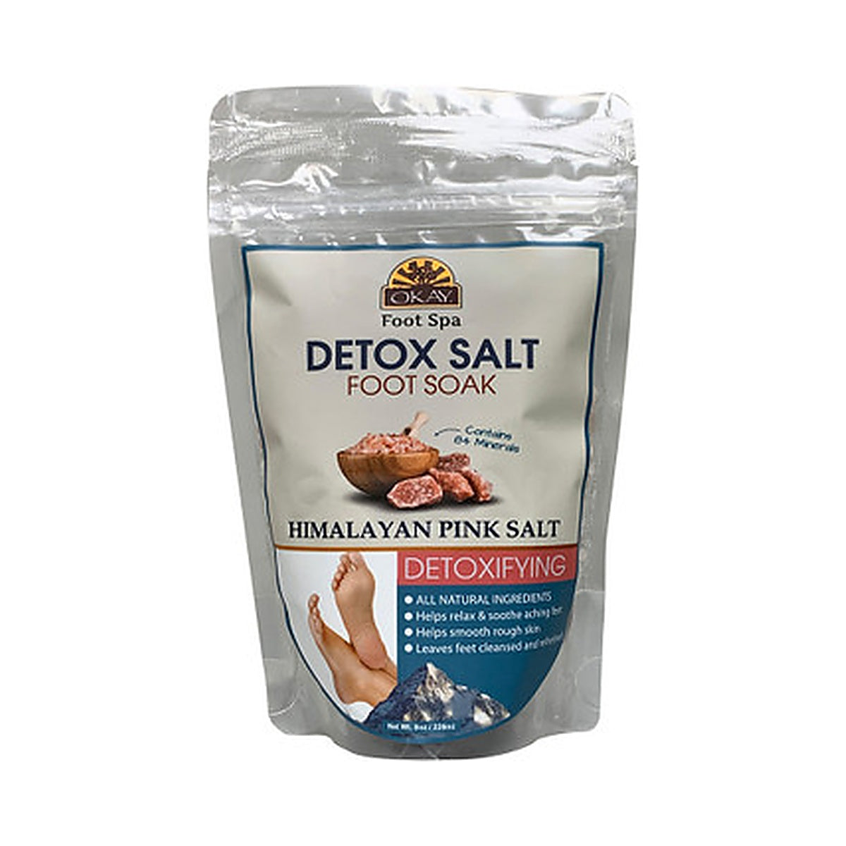 OKAY Detox Salt Body & Foot Soak 8 Oz (Pack of 12)