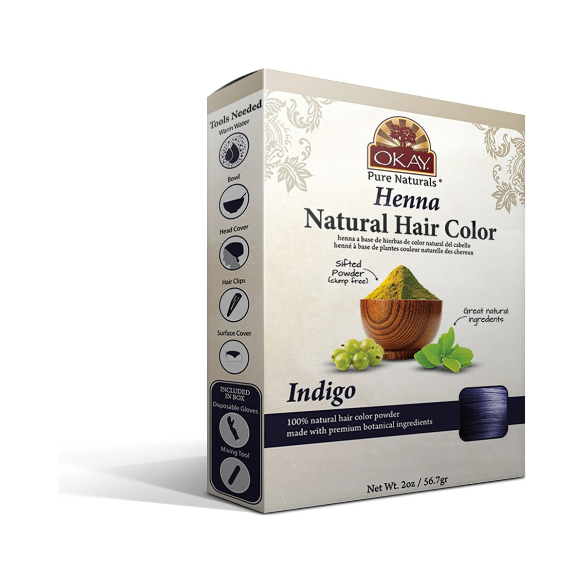 Okay Herbal Henna Color Indigo 1.7 Oz (Pack of 24)