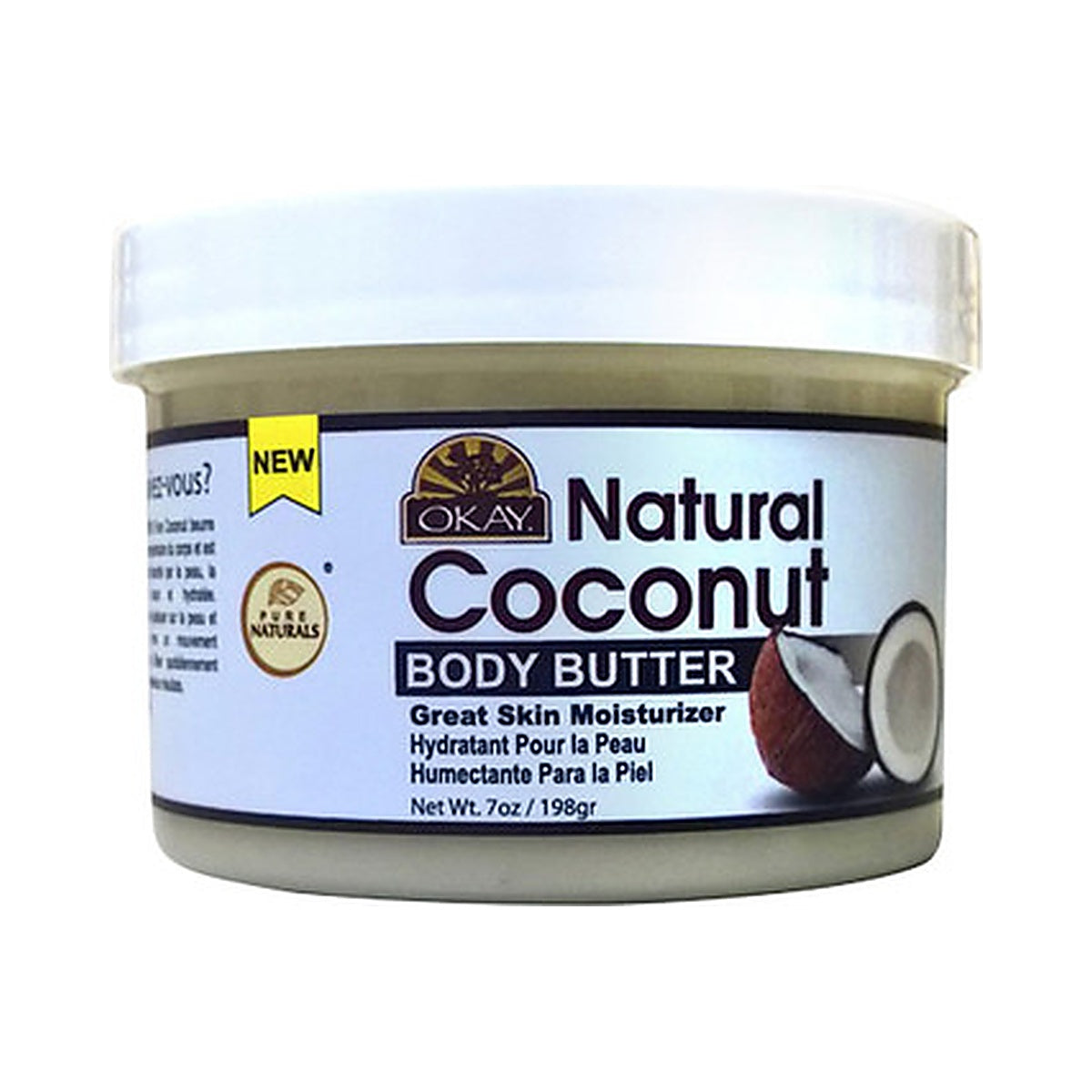 Okay Pure Naturals Natural Coconut Body Butter 7 Oz (Pack of 24)