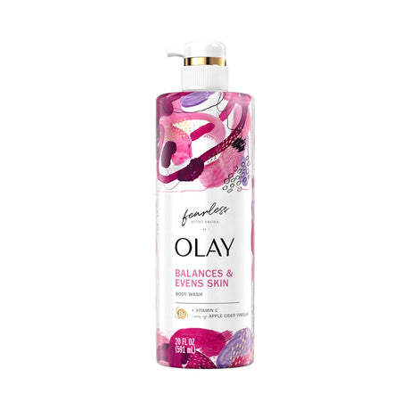 Olay Fearless Artist Series Skin Balancing Body Wash 20 Oz (Pack of 4)