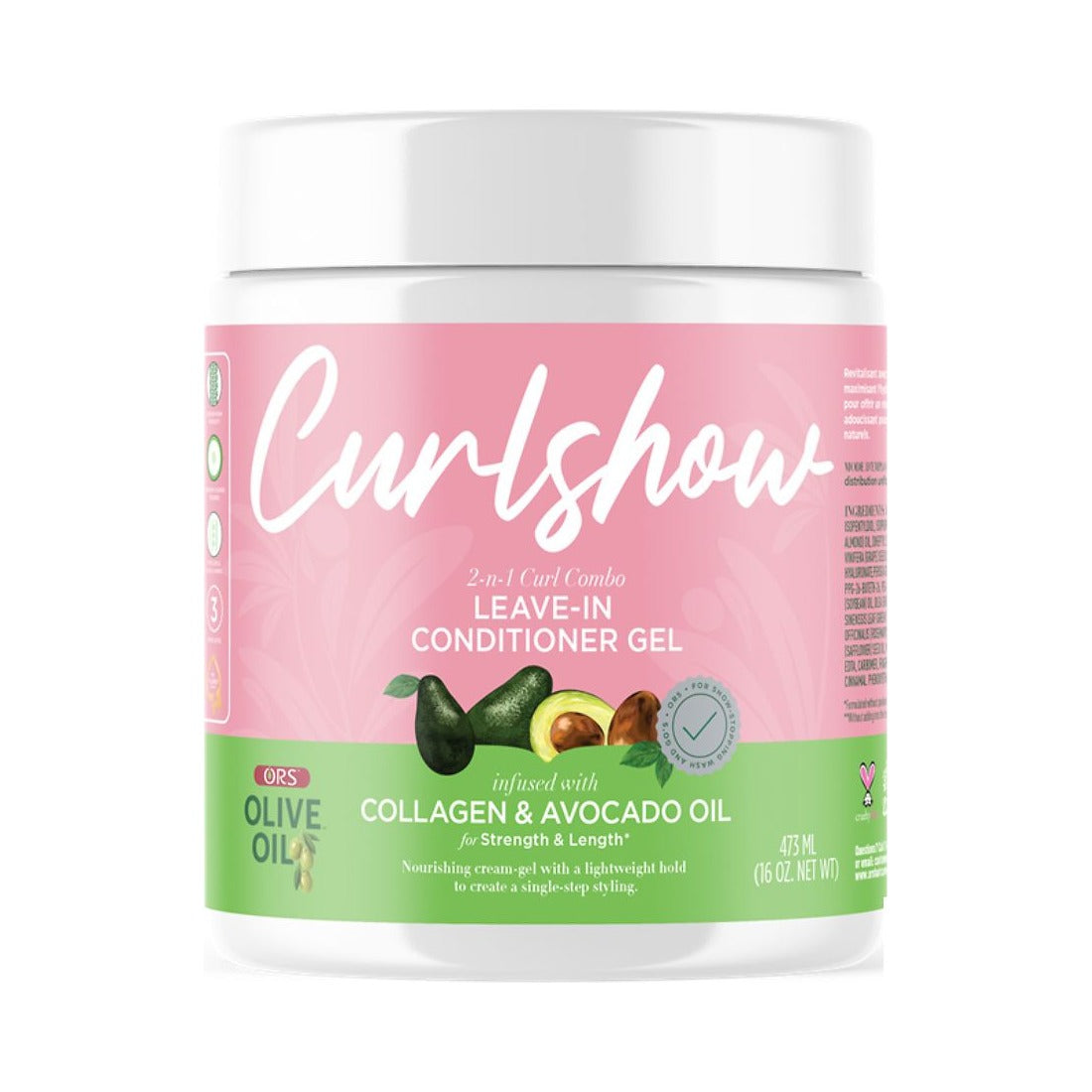 ORS Olive Oil Curlshow 2-n-1 Leave-In Conditioning Gel 16 Oz (Pack of 6)