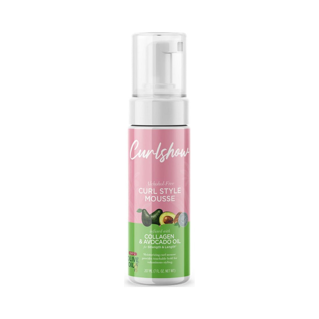 Olive Oil Curlshow Alcohol-Free Curl Style Mousse 7 Oz (Pack of 6)