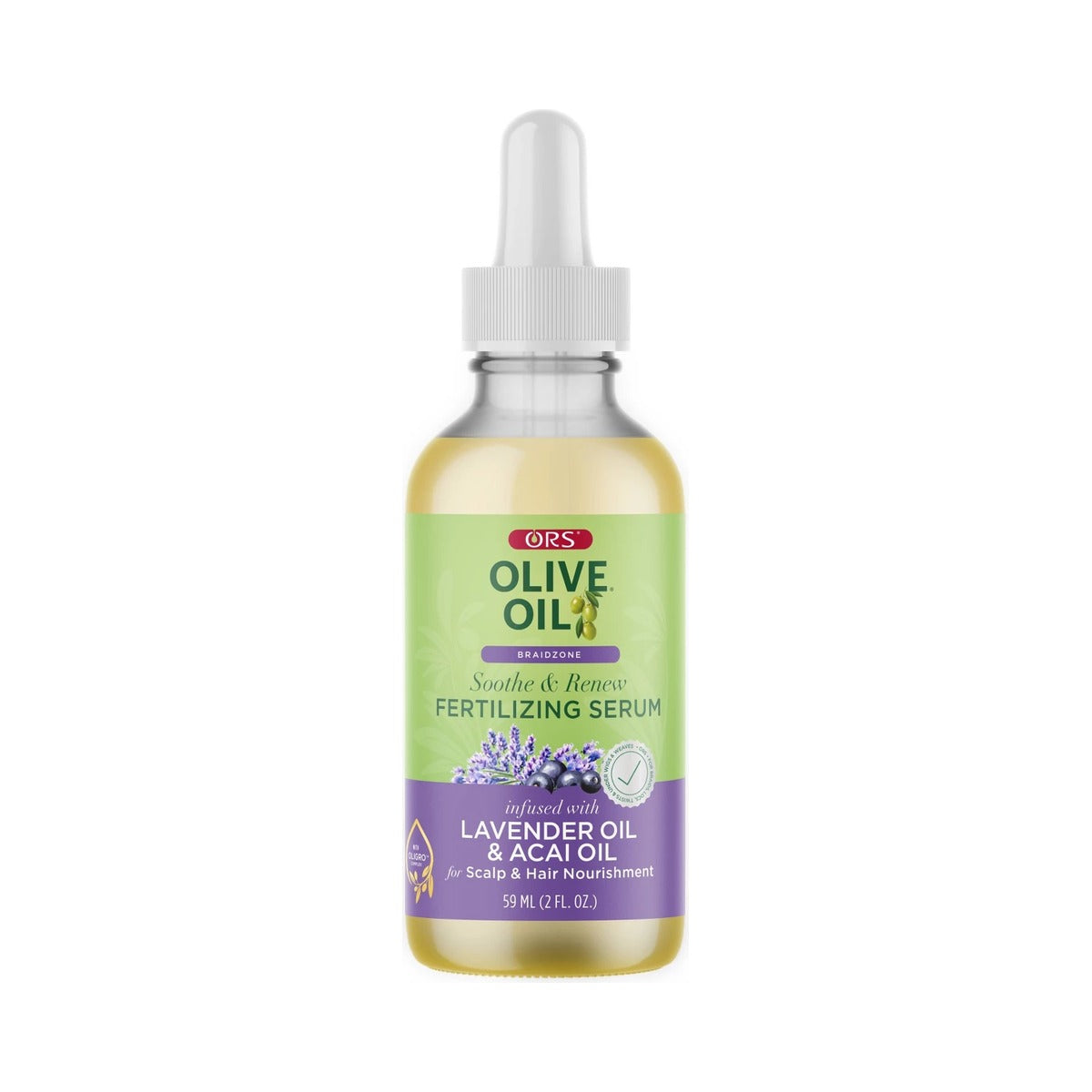 ORS Olive Oil Braidzone Soothe & Renew Serum 2 Fl Oz (Pack of 6)