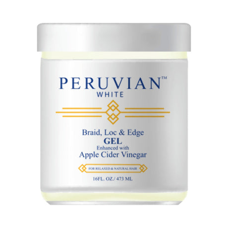 Peruvian White Braid & Edge Gel 16 Oz (Pack of 6)