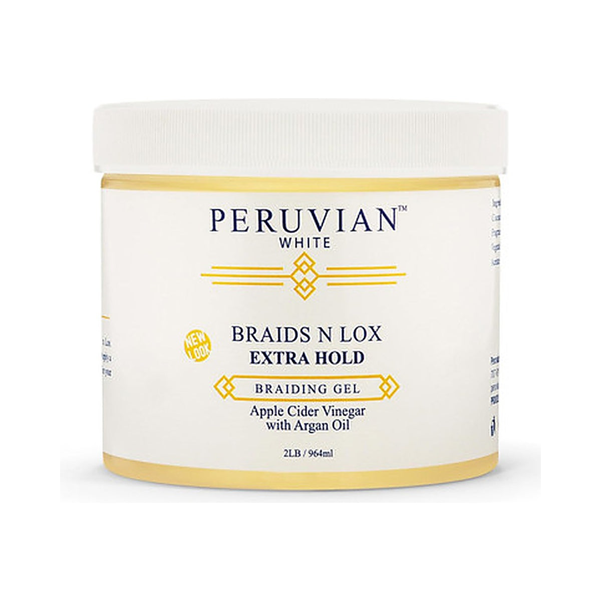 Peruvian White Braids N Lox Extra Hold Gel 16 Fl Oz (Pack of 6)