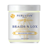 Peruvian White Braids N Lox Braiding Gel 8 Oz (Pack of 6)