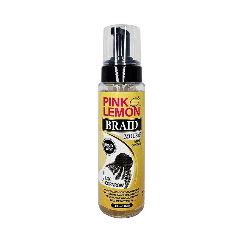 Pink Lemon Braid Mousse 8 Oz (Pack of 12)