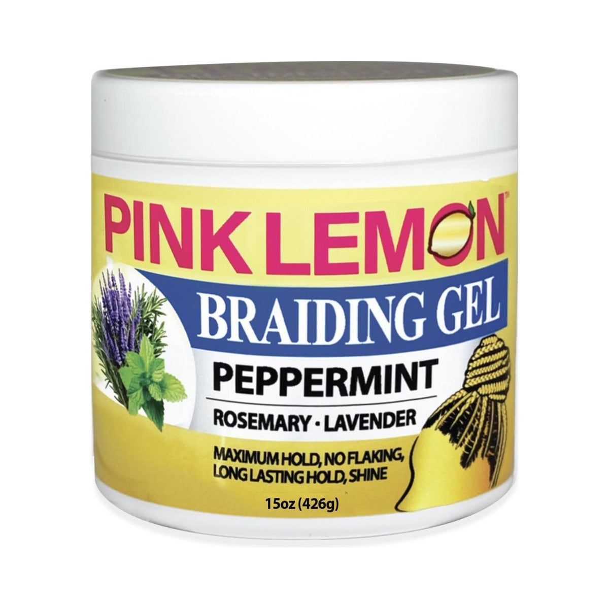 Pink Lemon Braiding Gel Peppermint 5 Oz (Pack of 48)