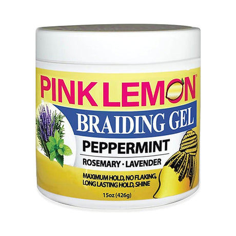 Pink Lemon Braid Gel Peppermint 15 Oz (Pack of 24)