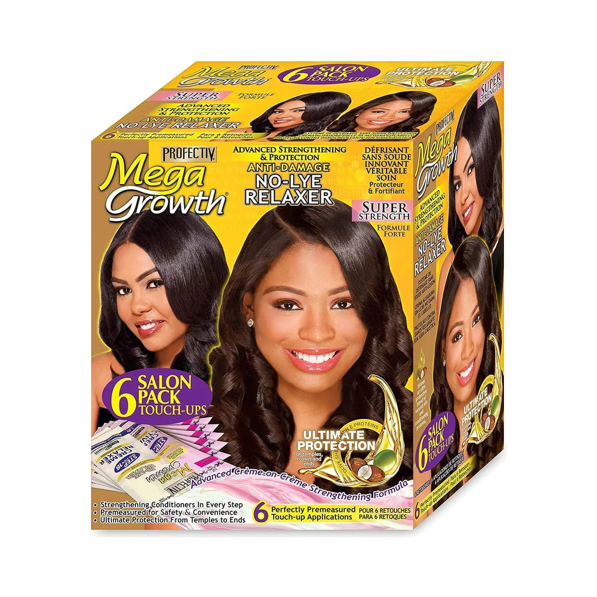 Profectiv Mega Growth No Lye Relaxer Super Strength (Pack of 4)