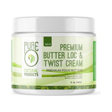 PureO Natural Butter Loc & Twist Cream 8 Oz (Pack of 12)