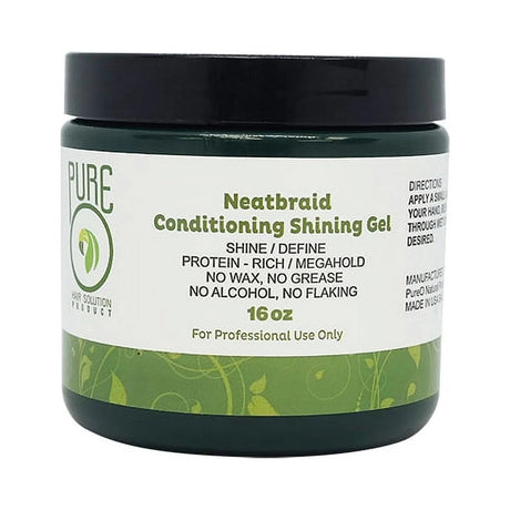 PureO Natural Neatbraid Conditioning Gel 16 Oz (Pack of 12)