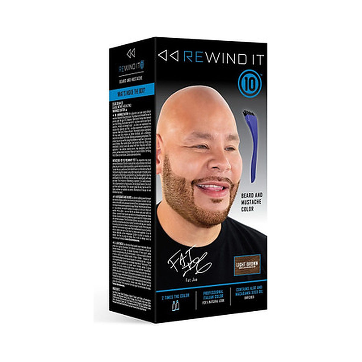 Rewind It 10 Light Brown Beard & Mustache Color (Pack of 20)