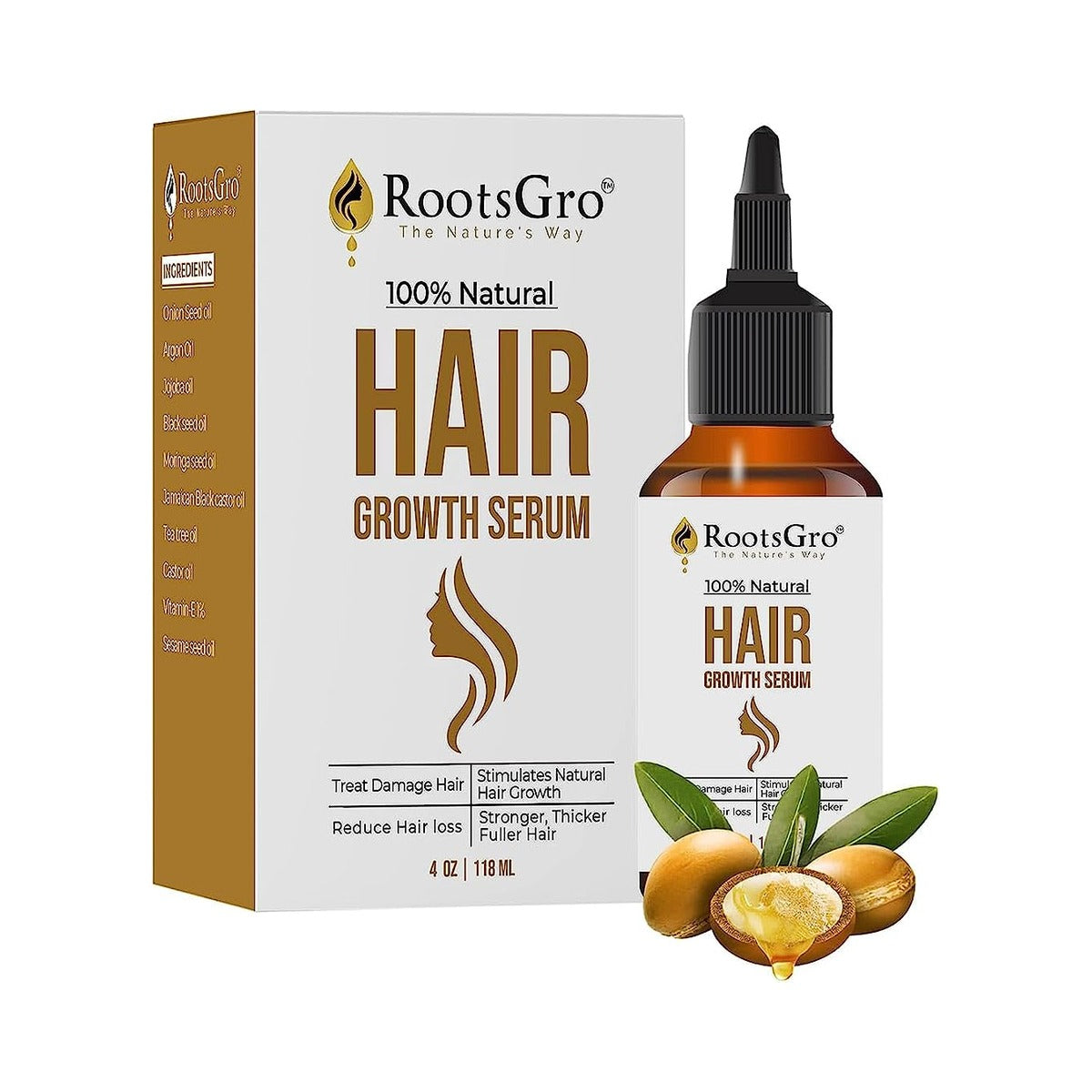 RootsGro Hair Growth Serum 4 Oz (Pack of 25)