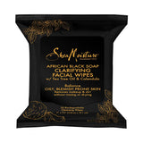 SheaMoisture African Black Soap Clarifying Facial Wipes 30 Ct (Pack of 24)