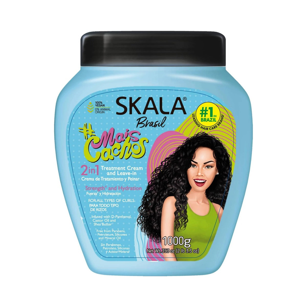 SKALA Cachos 2-in-1 Treatment Hair Cream 35.2 Oz (Pack of 6)