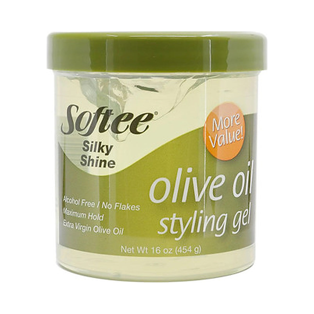 Softee Silky Shine Olive Oil Styling Gel 16 Oz (Pack of 12)