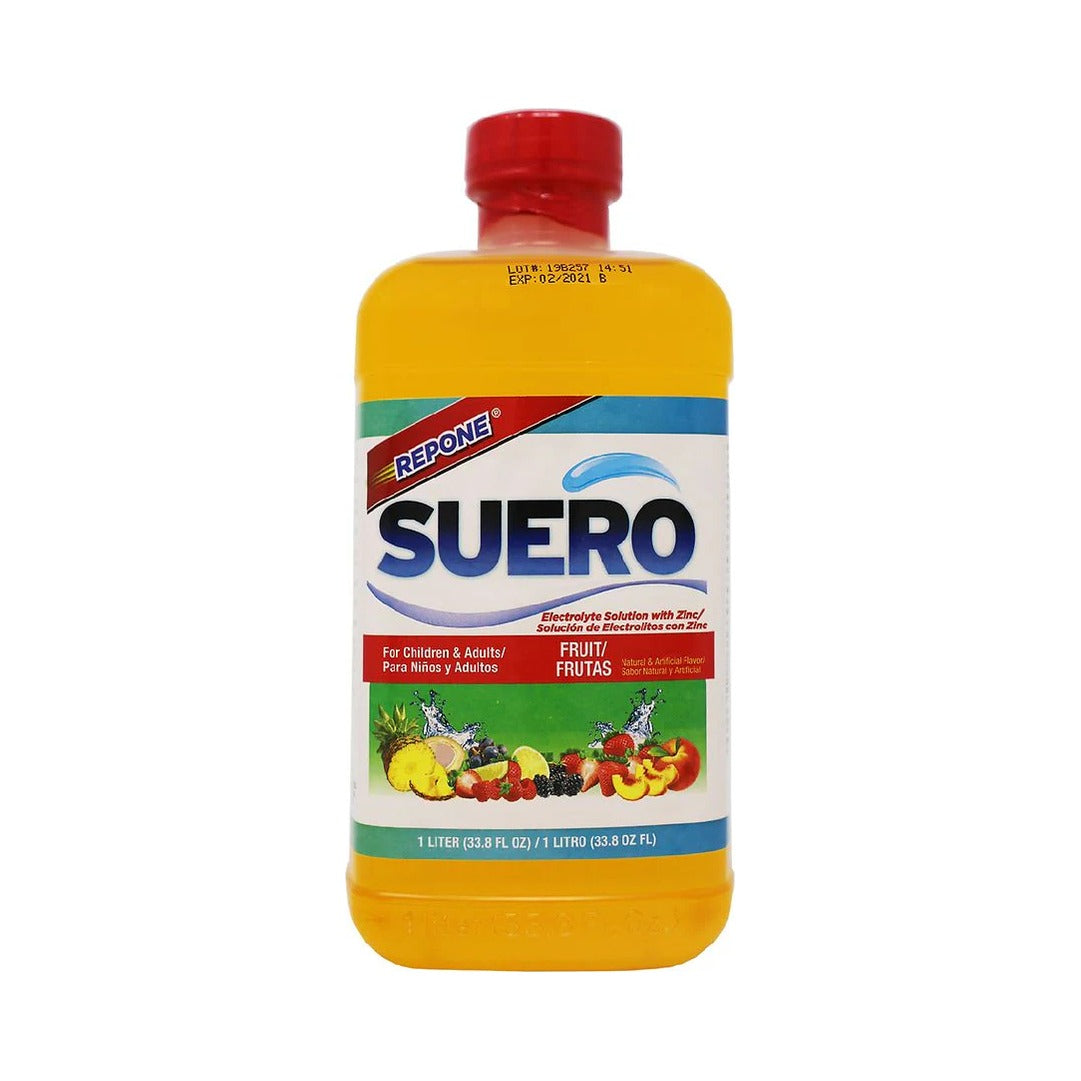 Repone Suero Electrolyte Solution Fruit 33.8 Oz (Pack of 8)