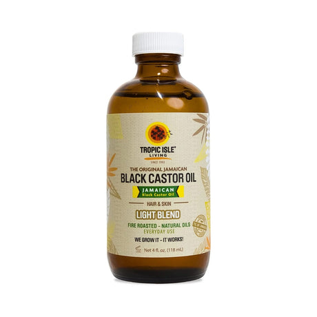 Tropic Isle Living Black Castor Oil Light Blend 4 Oz (Pack of 12)